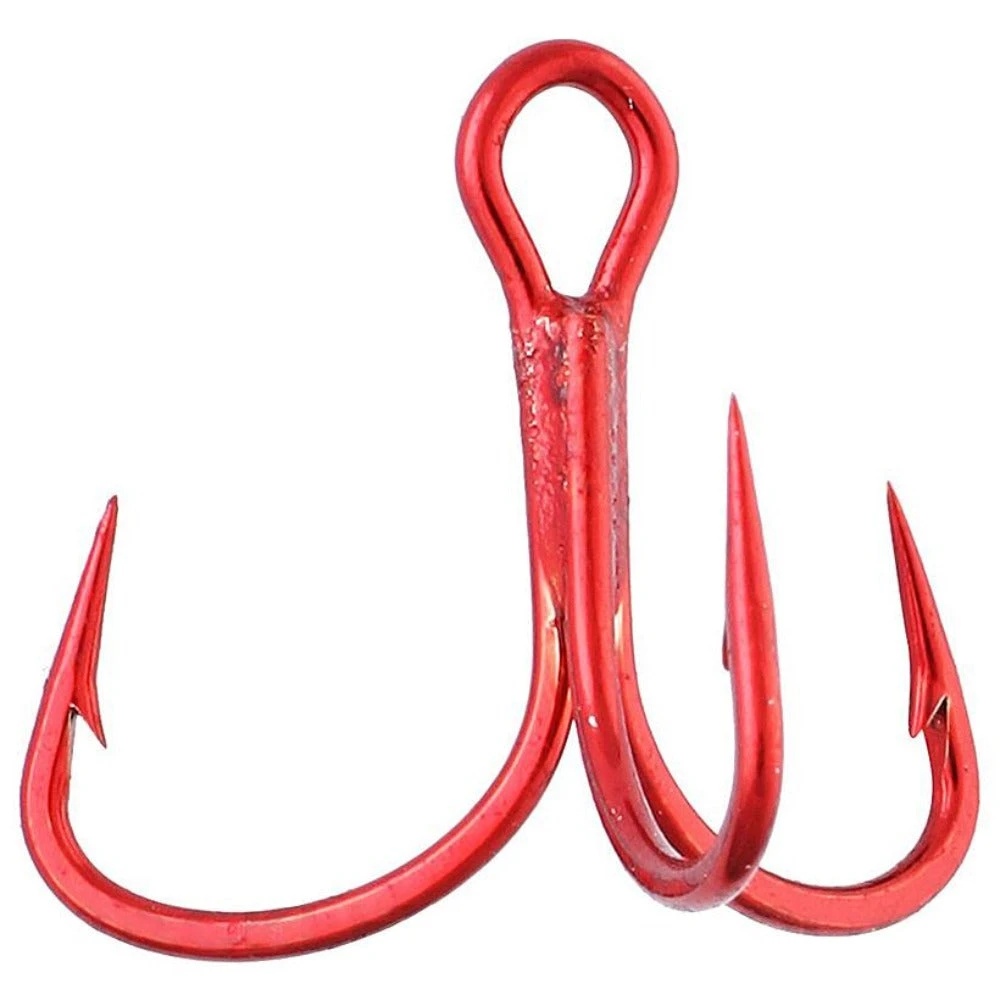 Hooks Mustad KVD Elite 2X Short 1X Strong Triple Grip Treble Red 1 Hooks Mustad KVD Elite 2X Short 1X Strong Triple Grip Treble Red