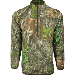 Drake Ol' Tom Tech 1/4 Zip With Spine Pad Pullover Hunting